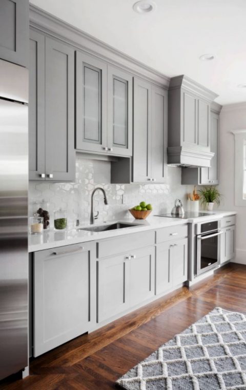 Light Grey Transitional Kitchen